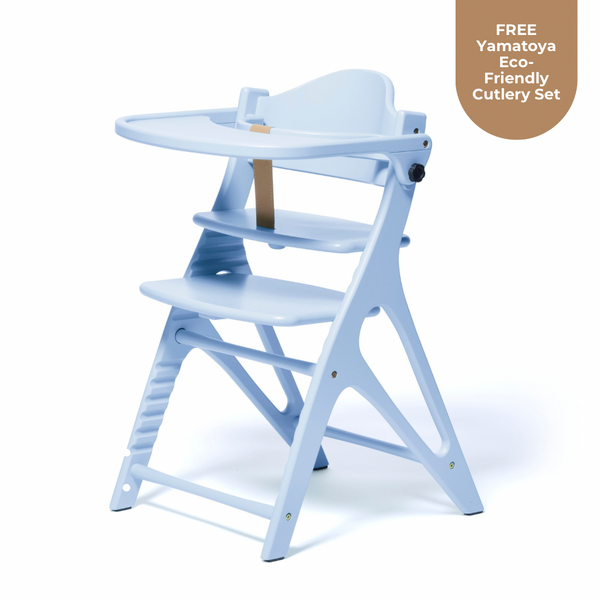 Yamatoya Affel Wooden High Chair - Shell Blue – Bebeboo Marketing Yamatoya Affel Wooden High Chair - Shell Blue – Bebeboo Marketing