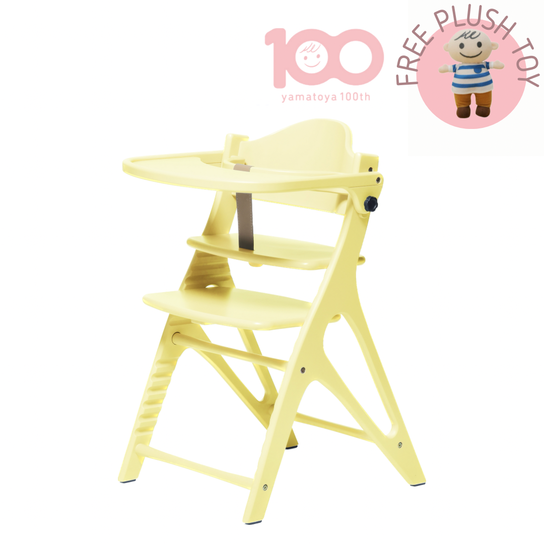 Yamatoya Affel High Chair (Cream Yellow) + FREE Yamato-kun Plush Toy