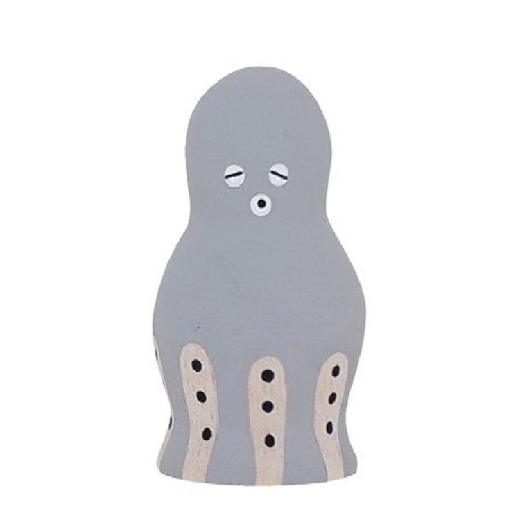 *Limited-Edition* T-Lab. Pole Pole Wooden Octopus (Gray)