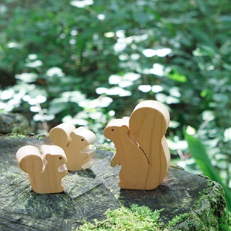 Oak Village Wooden Blocks - Forest Animals