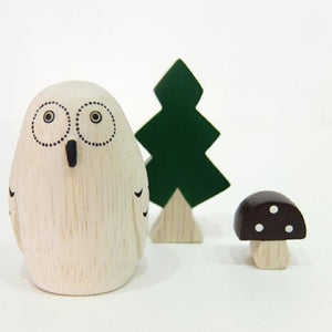 T-Lab. Pole Pole Wooden Fir Tree and Mushroom