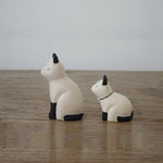 Load image into Gallery viewer, T-Lab. Pole Pole Parent and Child Wooden Siamese Cats
