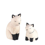 Load image into Gallery viewer, T-Lab. Pole Pole Parent and Child Wooden Siamese Cats
