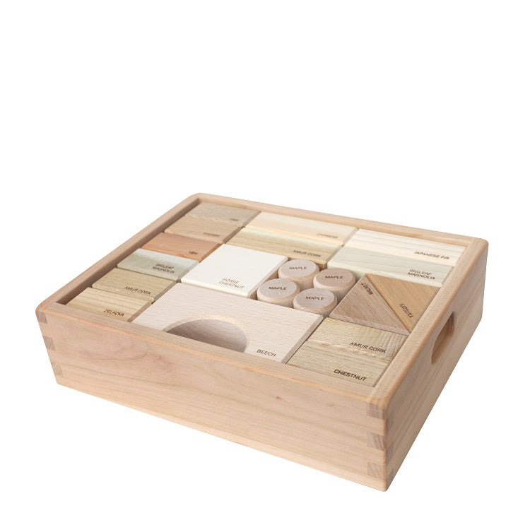 Oak Village Building Blocks In Wooden Box – Bebeboo Marketing