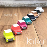 Load image into Gallery viewer, Kiko+ Kuruma (Dots/Black) - Classic Wooden Wind-up Car
