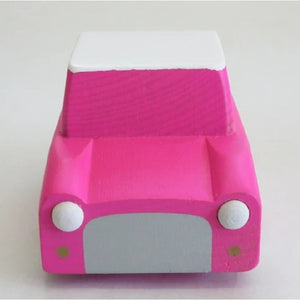 Kiko+ Kuruma (Pink) - Classic Wooden Wind-up Car